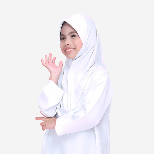 Tudung Sekolah Awning Scuba Berdagu - Image 2