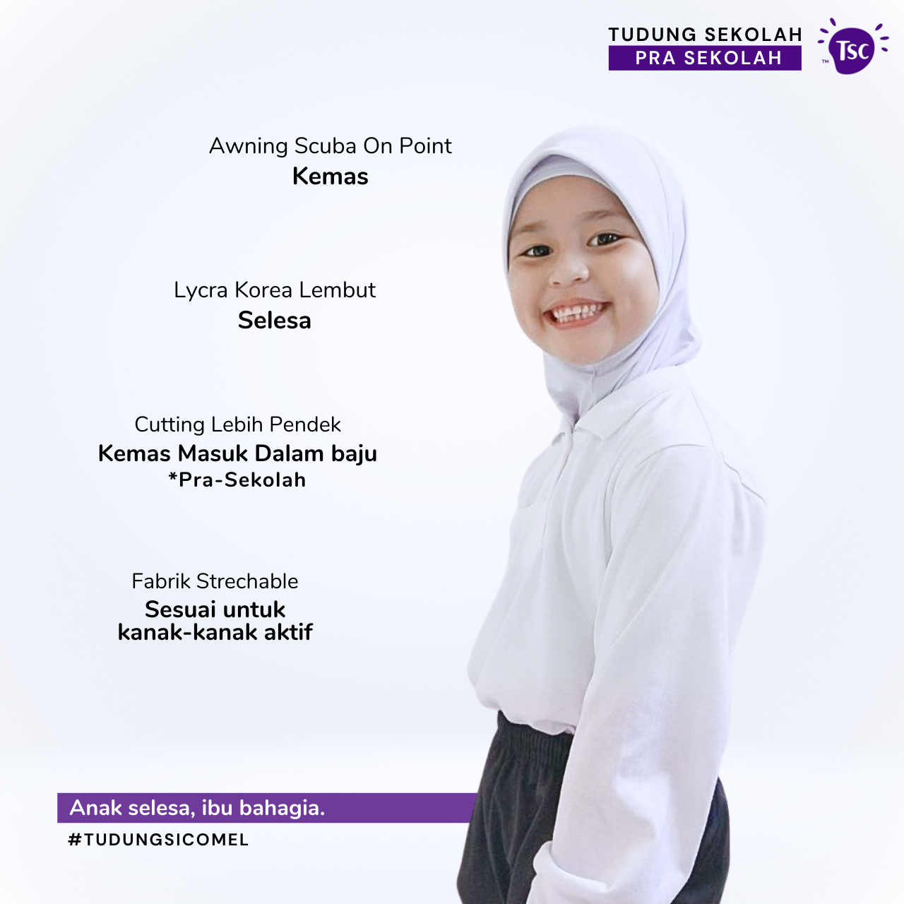 Tudung Pra Sekolah - Image 3