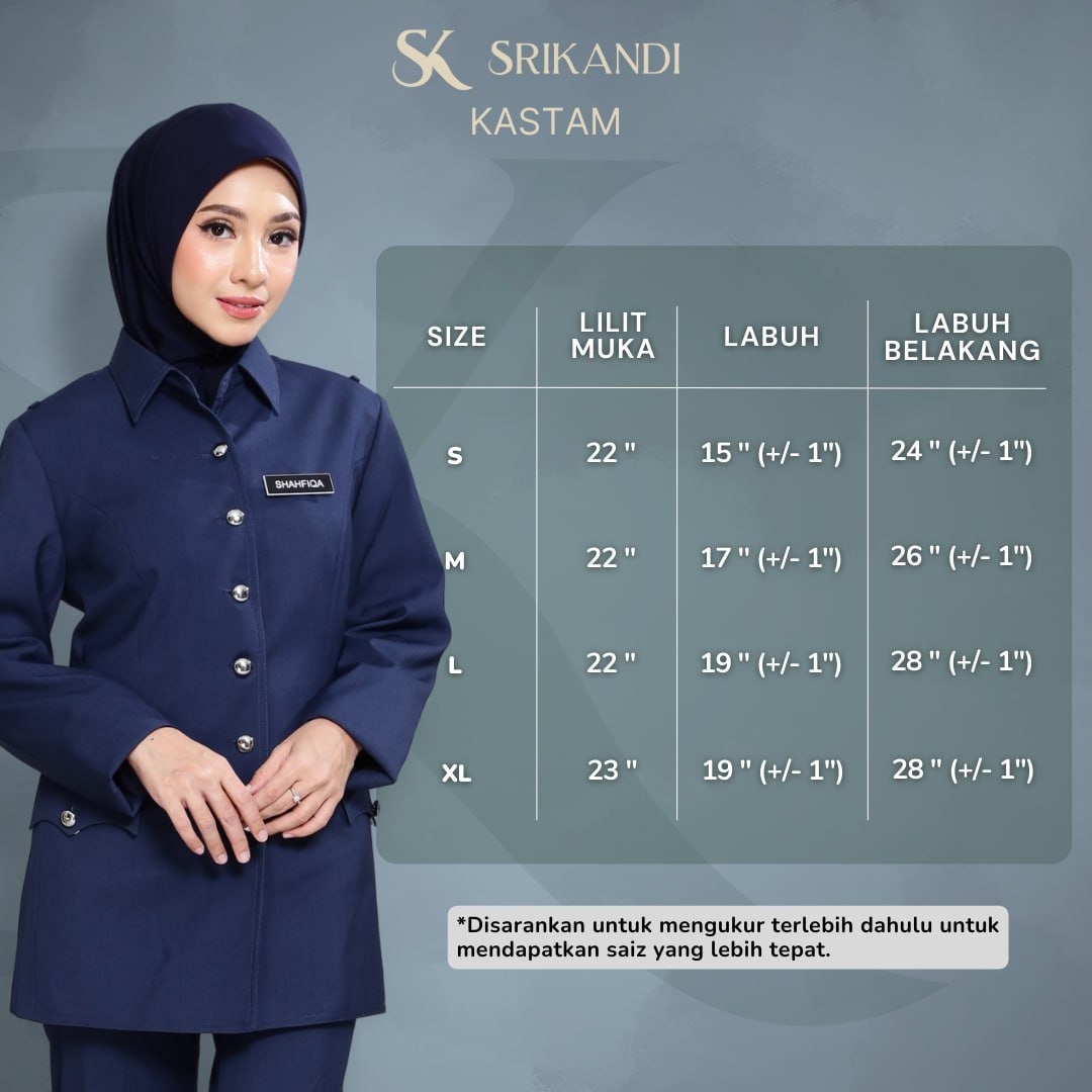 SriKandi Biru Gelap - Tudung Kastam, Air Force - Image 9