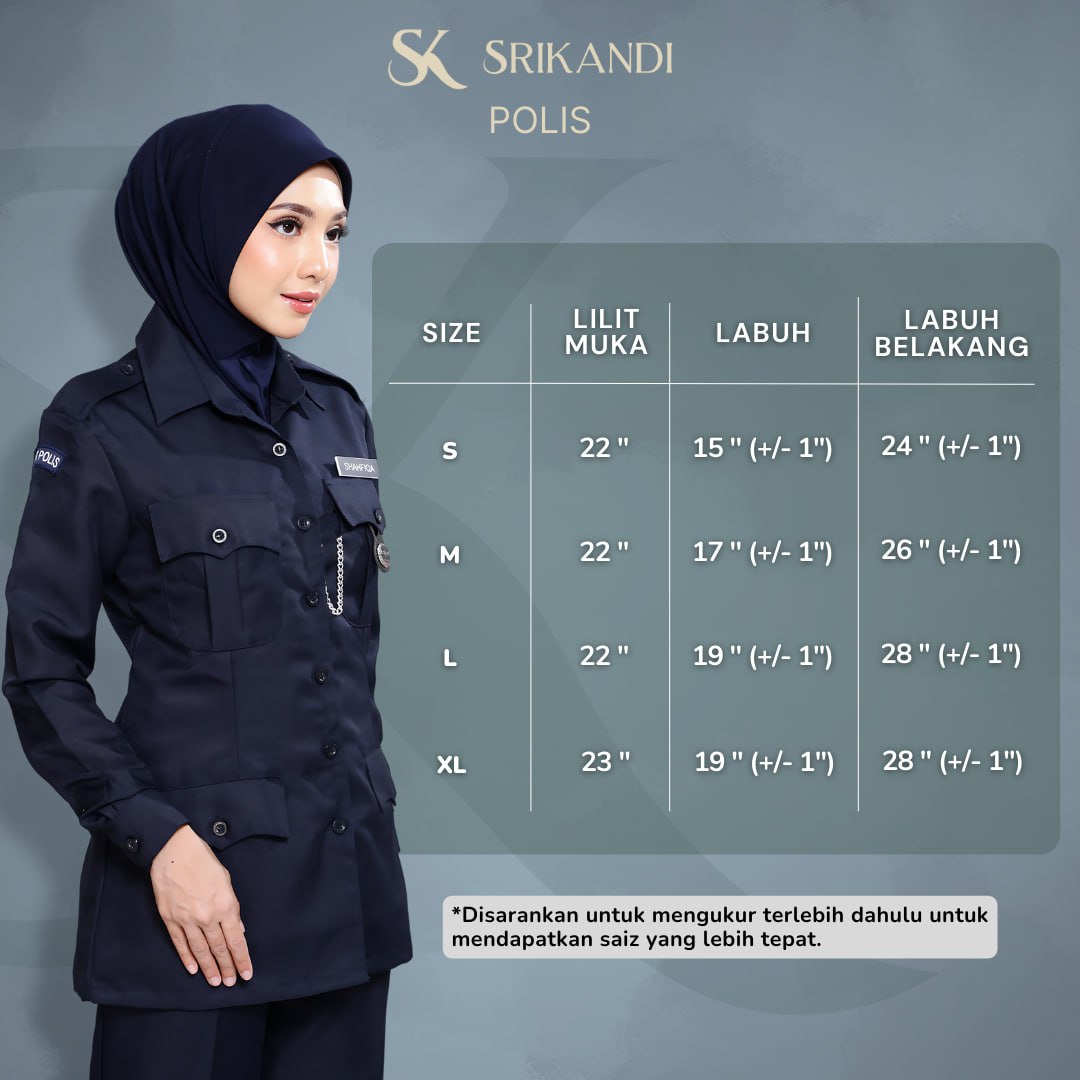 SriKandi Biru Gelap - Tudung Kastam, Air Force - Image 7
