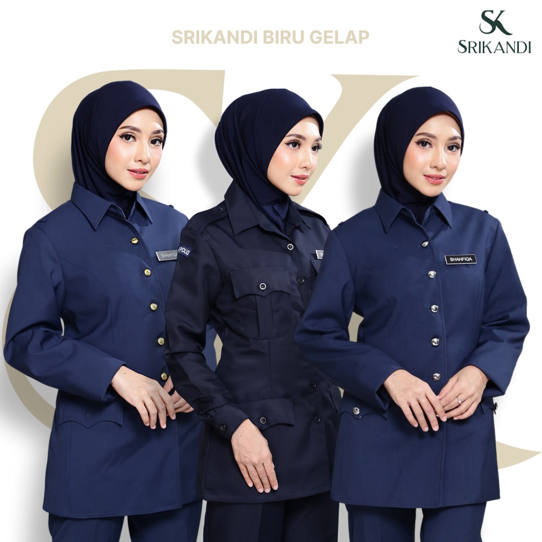SriKandi Biru Gelap - Tudung Kastam, Air Force