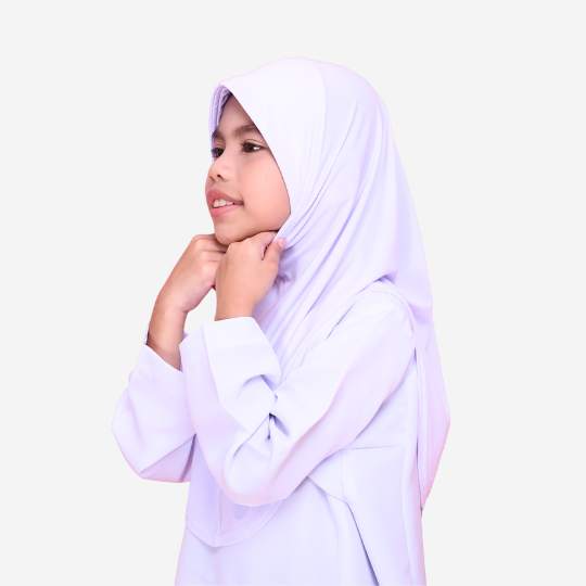 Tudung Sekolah Awning Scuba Berdagu