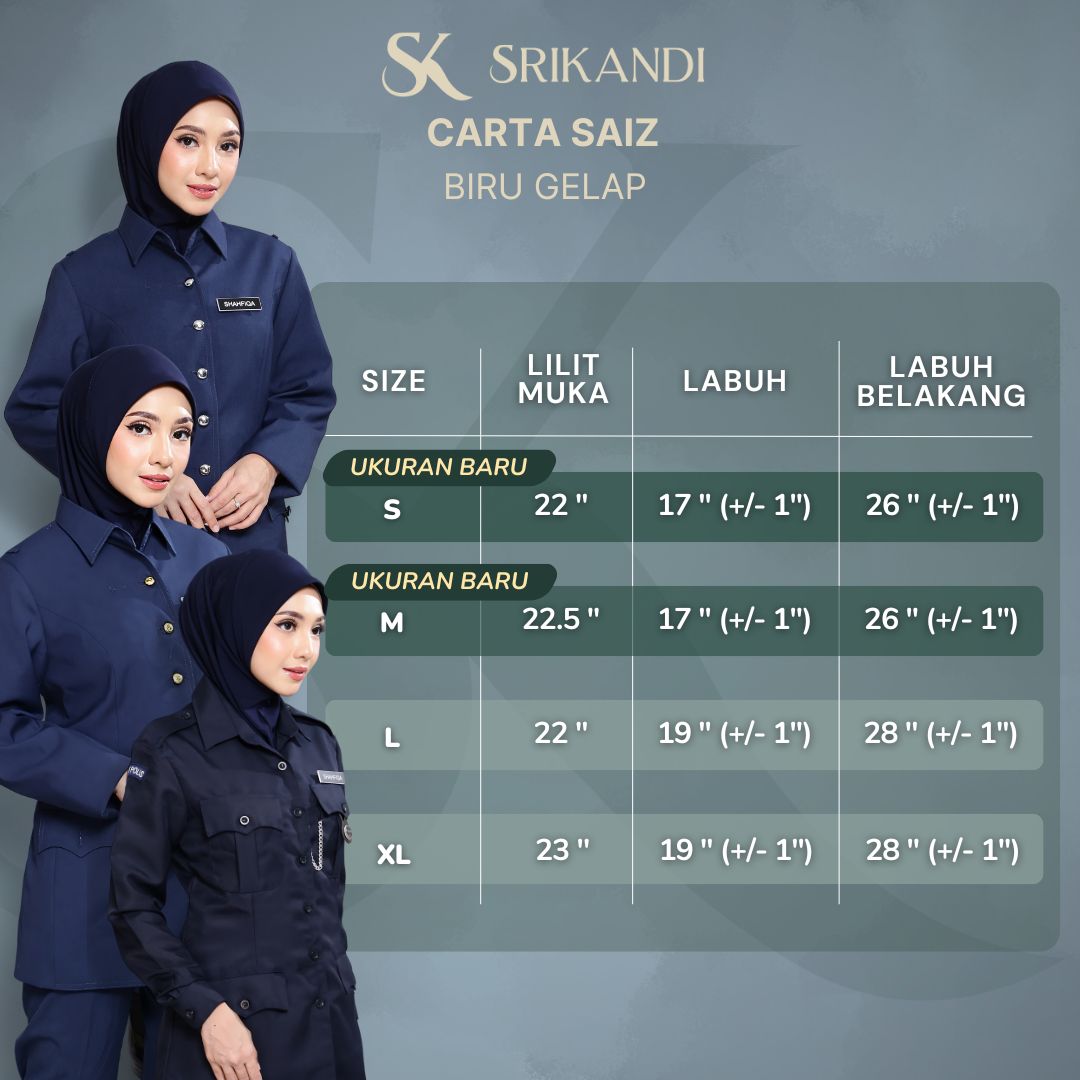 SriKandi Biru Gelap - Tudung Kastam, Air Force - Image 7